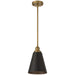 Access - 63098-ABB/BLK - One Light Pendant - Dahlia - Antique Brushed Brass