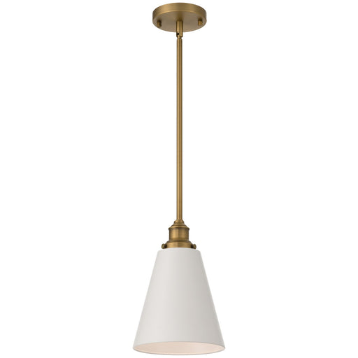 Dahlia One Light Pendant Antique Brushed Brass