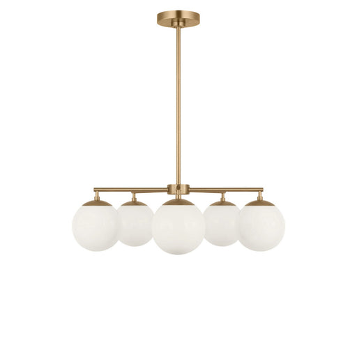 Nube Five Light Chandelier Satin Brass