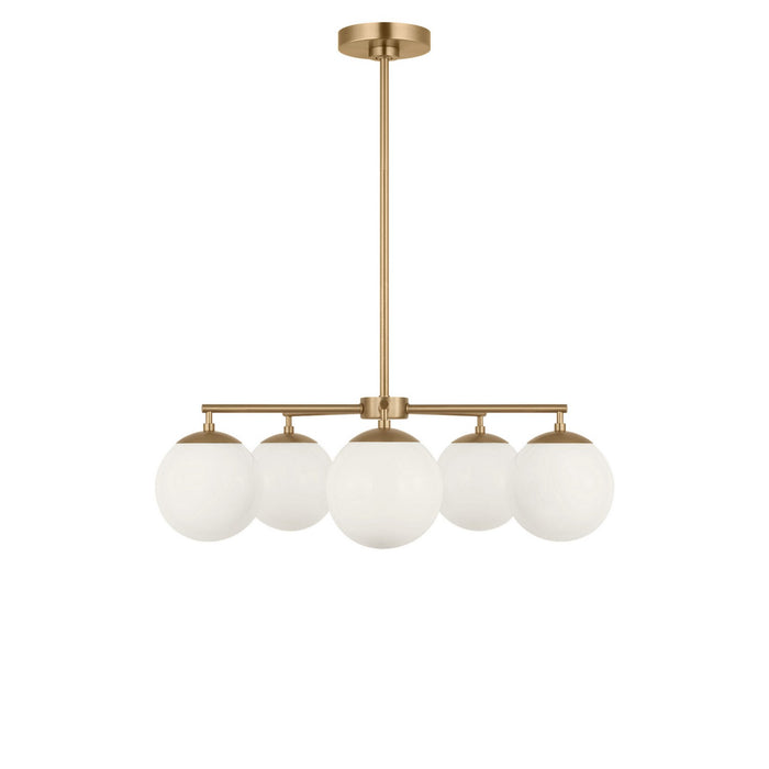Generation Lighting - GLC1795SBE - Five Light Chandelier - Nube - Satin Brass