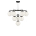 Generation Lighting - GLC18010MBKE - Ten Light Chandelier - Nube - Midnight Black