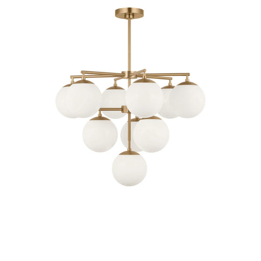 Nube Ten Light Chandelier Satin Brass