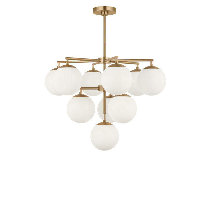Generation Lighting - GLC18010SBE - Ten Light Chandelier - Nube - Satin Brass