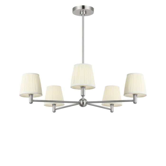 Generation Lighting - GLC1865BNE - Five Light Chandelier - Vilera - Brushed Nickel