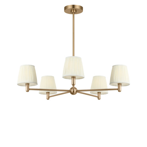 Vilera Five Light Chandelier Satin Brass