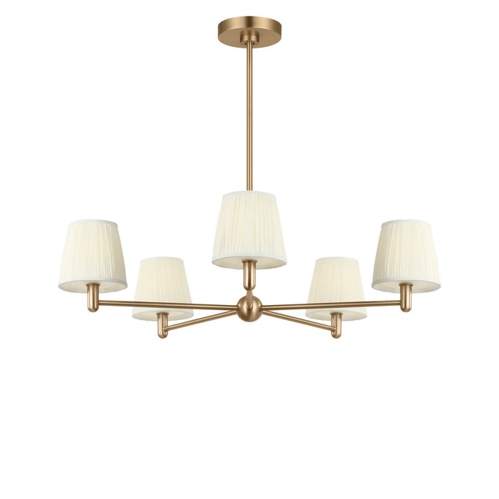 Generation Lighting - GLC1865SBE - Five Light Chandelier - Vilera - Satin Brass