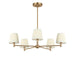 Generation Lighting - GLC1865SBE - Five Light Chandelier - Vilera - Satin Brass