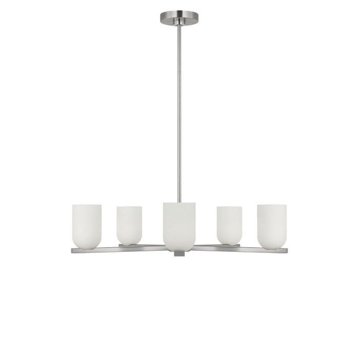 Generation Lighting - GLC1935BN - Five Light Chandelier - Neblina - Brushed Nickel