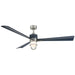 Minka Aire - F768L-BNW/NVY - 65"Ceiling Fan - Nauticus - Brushed Nickel Wet With Navy Blades