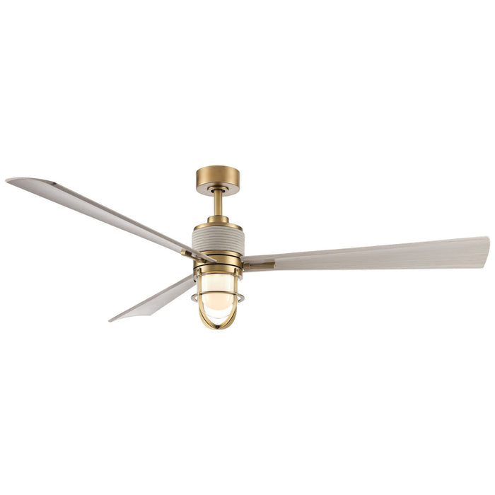 Minka Aire - F768L-LBR/WCD - 65"Ceiling Fan - Nauticus - Legacy Brass
