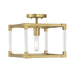 Minka-Lavery - 1455-695 - One Light Semi Flush Mount - Oro District - Soft Brass