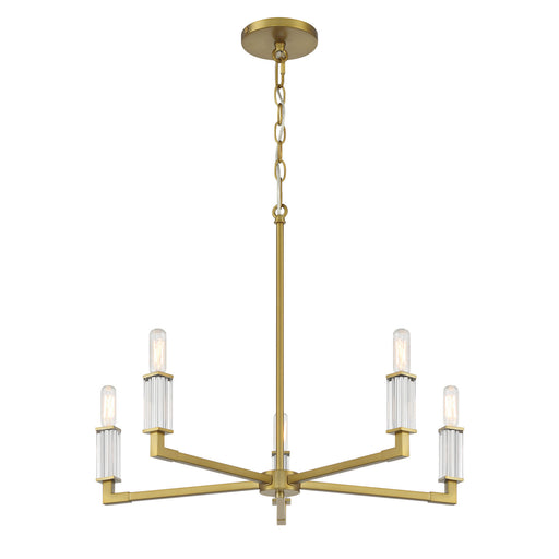 Minka-Lavery - 1457-695 - Five Light Chandelier - Oro District - Soft Brass