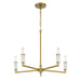 Minka-Lavery - 1457-695 - Five Light Chandelier - Oro District - Soft Brass