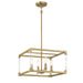 Minka-Lavery - 1458-695 - Four Light Pendant - Oro District - Soft Brass