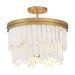 Minka-Lavery - 2076-870 - Six Light Semi Flush Mount - Briscade - Painted Legacy Brass