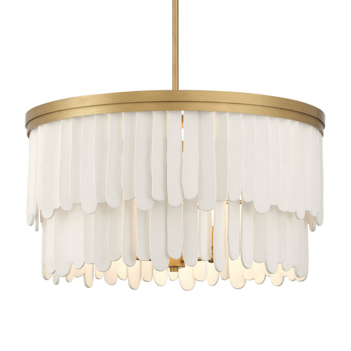 Briscade Nine Light Pendant Painted Legacy Brass