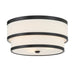 Minka-Lavery - 2444-66A - Three Light Flush Mount - Cascade - Coal