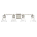 Minka-Lavery - 2474-84 - Four Light Bath - Chatham Square - Brushed Nickel