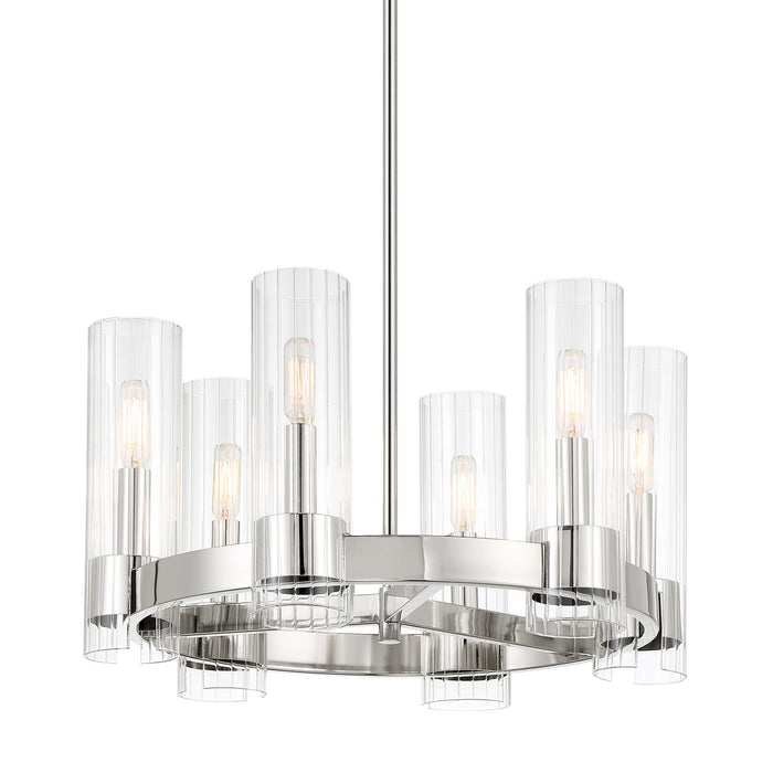 Minka-Lavery - 3895-77 - Six Light Chandelier - Vernon Place - Chrome