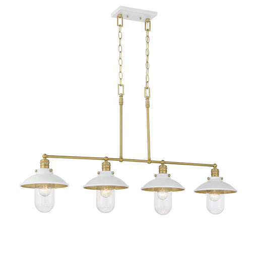 Minka-Lavery - 5137-799 - Four Light Island Pendant - Downtown Edison - White And Soft Brass