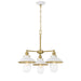 Minka-Lavery - 5138-799 - Three Light Chandelier - Downtown Edison - White And Soft Brass