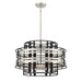 Metropolitan - N7985-420 - Six Light Pendant - Presten - Brushed Nickel With Sand Coal Highlights