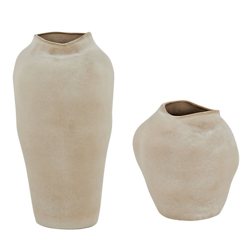 Uttermost - 18320 - Vases, S/2 - Shadow Play - Semi-matte, Buff-colored Glaze