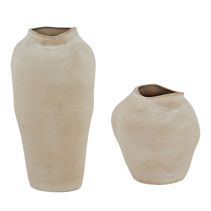 Uttermost - 18320 - Vases, S/2 - Shadow Play - Semi-matte, Buff-colored Glaze