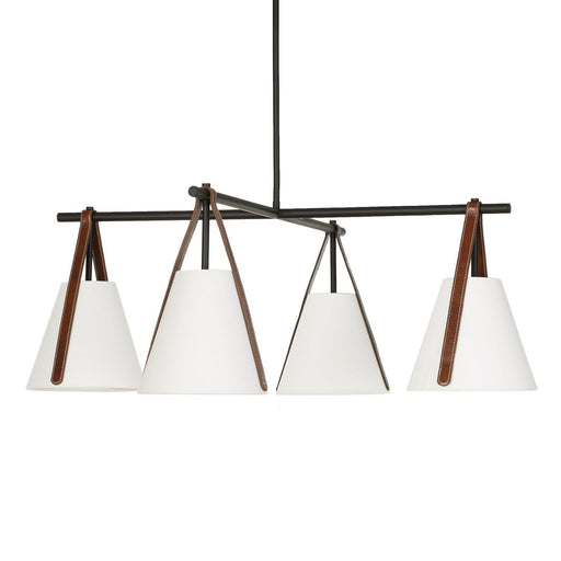 Reins Four Light Chandelier Matte Black
