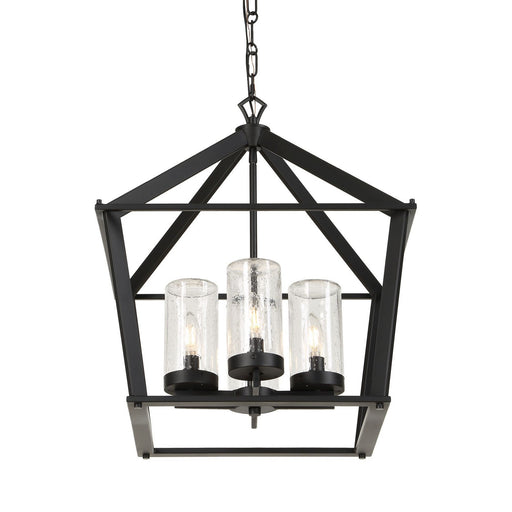 Uttermost - 21665 - Four Light Pendant - Evanston - Matte Black