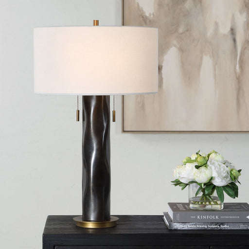 Uttermost - 30741 - Two Light Table Lamp - Carmine - Antique Brass