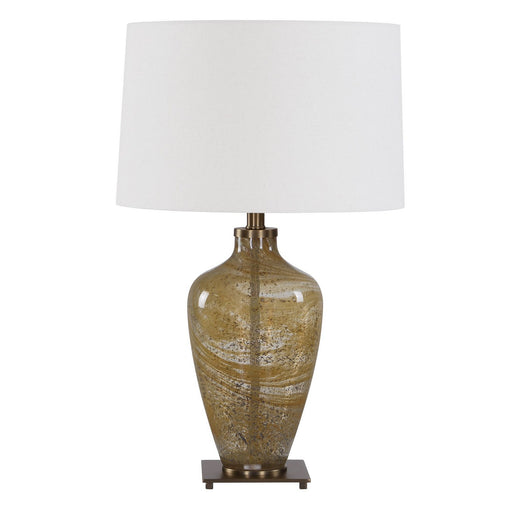 Rainer One Light Table Lamp Antique Brass