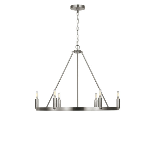 Mirla Six Light Chandelier Brushed Nickel