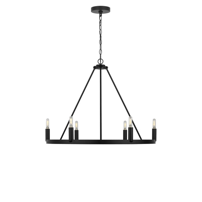 Generation Lighting - GLC2016MBKE - Six Light Chandelier - Mirla - Midnight Black