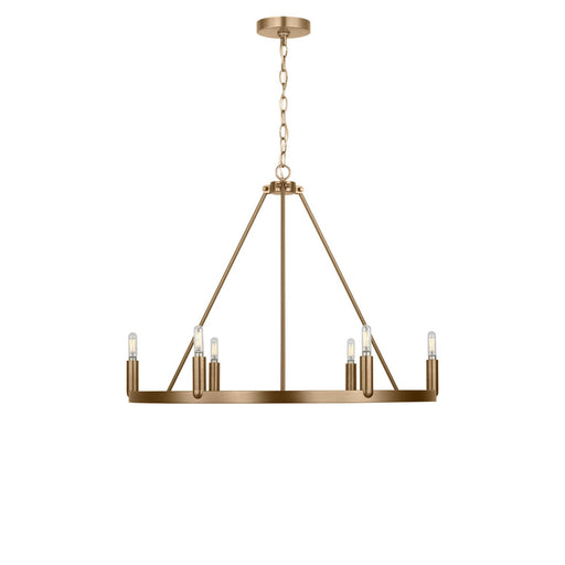 Mirla Six Light Chandelier Satin Brass