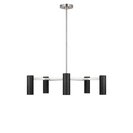Generation Lighting - GLC2055BN - Five Light Chandelier - Zentro - Brushed Nickel
