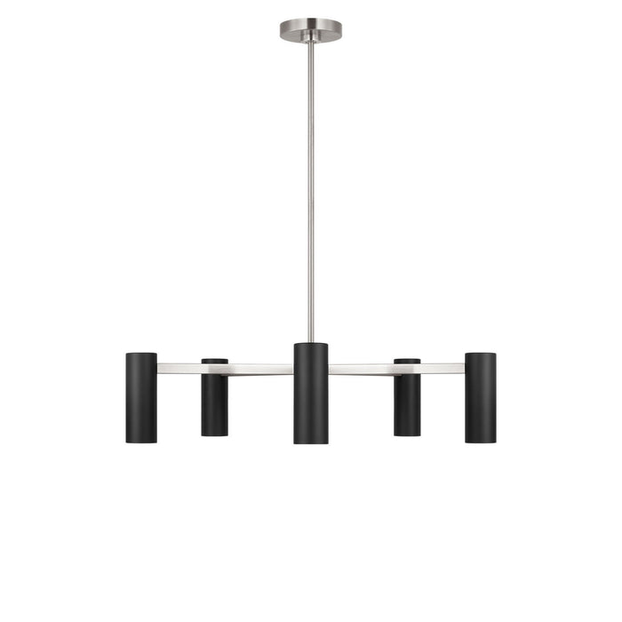 Generation Lighting - GLC2055BN - Five Light Chandelier - Zentro - Brushed Nickel