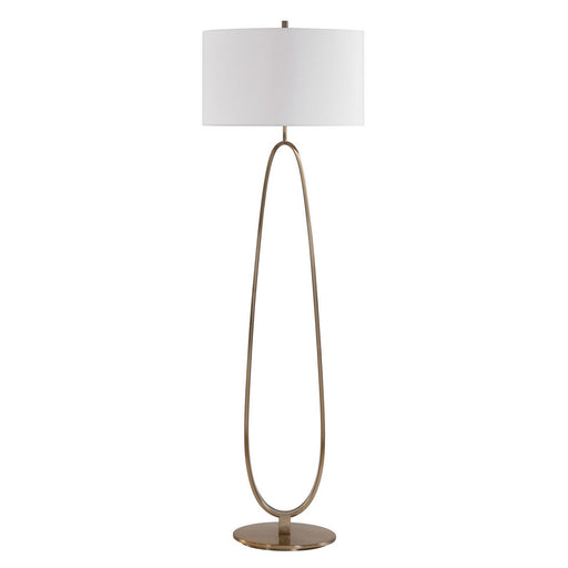 Tordin One Light Floor Lamp Antique Brass
