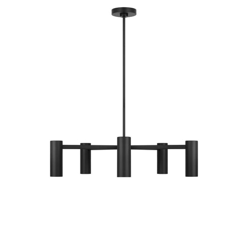 Zentro Five Light Chandelier Midnight Black