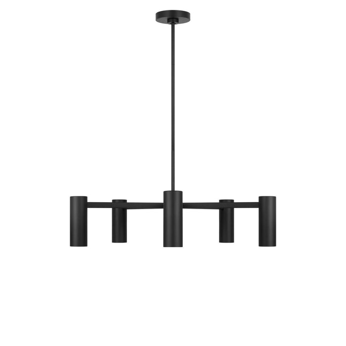 Generation Lighting - GLC2055MBKE - Five Light Chandelier - Zentro - Midnight Black
