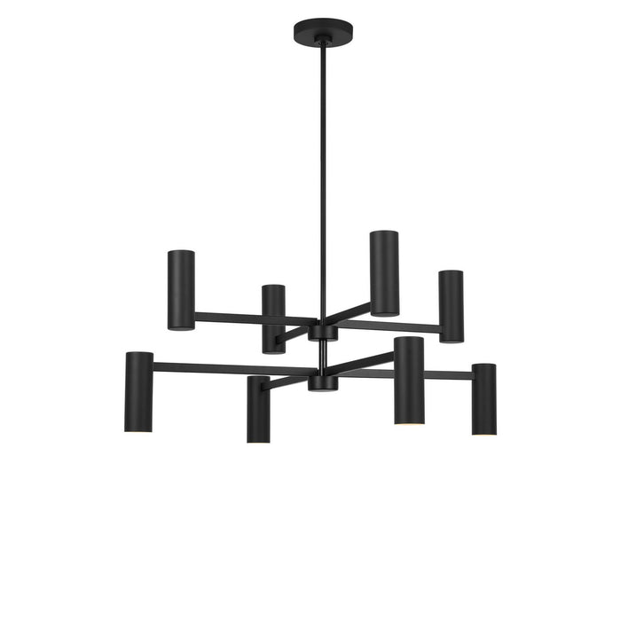 Generation Lighting - GLC2068MBK - Eight Light Chandelier - Zentro - Midnight Black