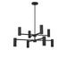 Generation Lighting - GLC2068MBK - Eight Light Chandelier - Zentro - Midnight Black