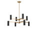 Generation Lighting - GLC2068SBE - Eight Light Chandelier - Zentro - Satin Brass