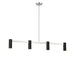 Generation Lighting - GLC2074BNE - Four Light Linear Chandelier - Zentro - Brushed Nickel