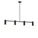 Generation Lighting - GLC2074MBKE - Four Light Linear Chandelier - Zentro - Midnight Black