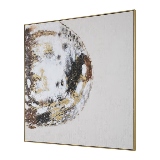 Moon Landing Abstract Art Gold Leaf