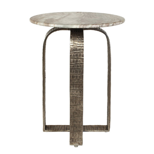 Warner Side Table Antiqued Champagne
