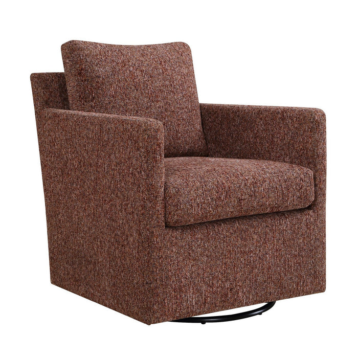 Uttermost - 53112 - Swivel Chair - Tisdell - Canyon And Blush With Accents Of Navy