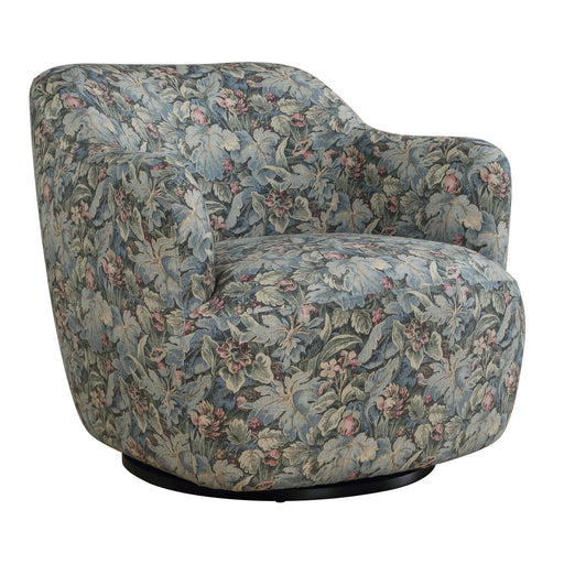 Ansel Swivel Chair Sage, Blue, And Blush