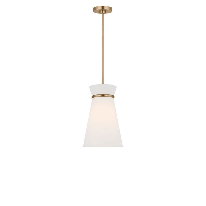 Generation Lighting - GLP1751SB - One Light Pendant - Fynn - Satin Brass